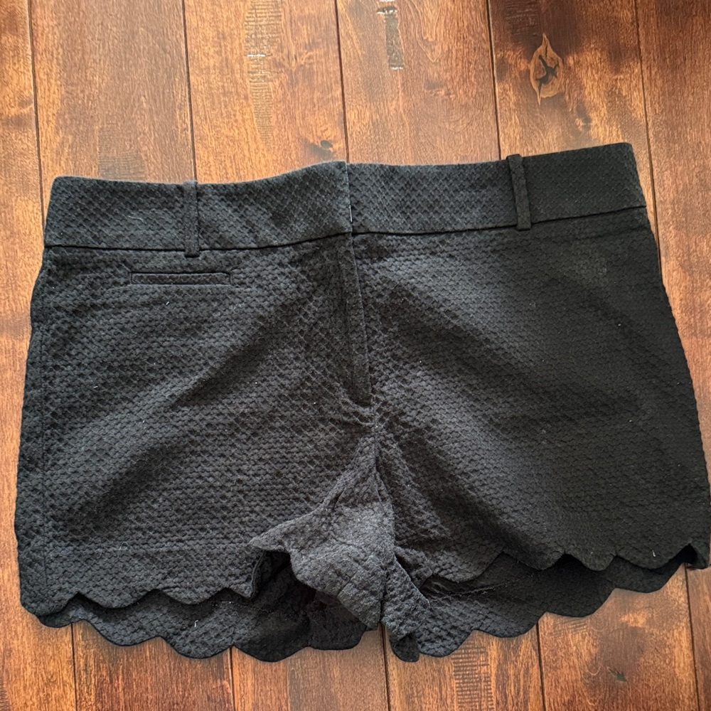 Black Scalloped LOFT Riviera Women Shorts 12